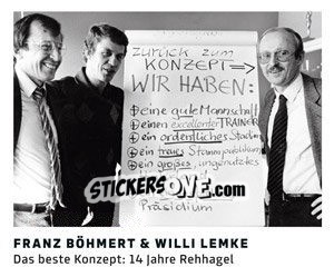 Cromo Franz Böhmert / Willi Lemke - 11 Freunde - Fussball Klassiker - Juststickit