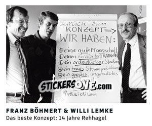 Cromo Franz Böhmert / Willi Lemke - 11 Freunde - Fussball Klassiker n. 94 - Juststickit
