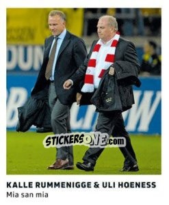 Sticker Kalle Rummenigge / Uli Hoeness - 11 Freunde - Fussball Klassiker - Juststickit