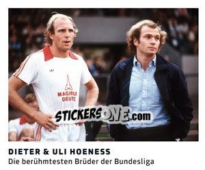 Sticker Dieter / Uli Hoeness - 11 Freunde - Fussball Klassiker - Juststickit