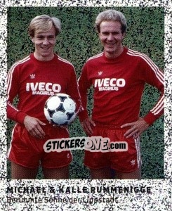 Sticker Michael / Kalle Rummenigge - 11 Freunde - Fussball Klassiker n. 127 - Juststickit