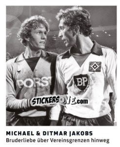Sticker Michael / Ditmar Jakobs - 11 Freunde - Fussball Klassiker n. 131 - Juststickit