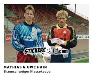 Cromo Mathias / Uwe Hain - 11 Freunde - Fussball Klassiker - Juststickit