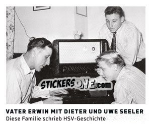 Figurina Vater Erwin mit Dieter und Uwe Seeler