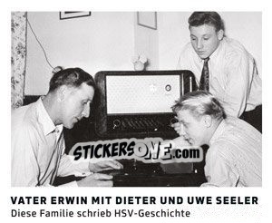 Sticker Vater Erwin mit Dieter und Uwe Seeler - 11 Freunde - Fussball Klassiker n. 135 - Juststickit