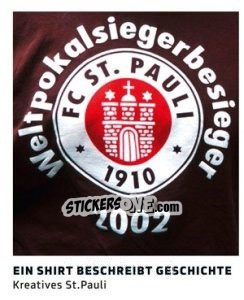 Sticker Ein Shirt beschreibt Geschichte - 11 Freunde - Fussball Klassiker n. 152 - Juststickit