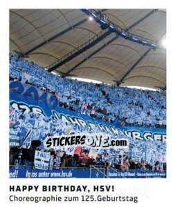 Sticker Happy Birthday, HSV! - 11 Freunde - Fussball Klassiker n. 155 - Juststickit