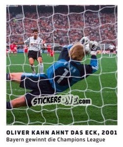 Sticker Oliver Kahn ahnt das Eck, 2001 - 11 Freunde - Fussball Klassiker - Juststickit