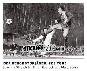 Figurina Der Rekordtorjäger: 229 Tore (Joachim Streich) - 11 Freunde - Fussball Klassiker n. 178 - Juststickit