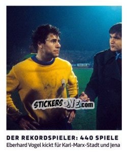 Figurina Der Rekordspieler: 440 Spiele (Eberhard Vogel) - 11 Freunde - Fussball Klassiker n. 179 - Juststickit