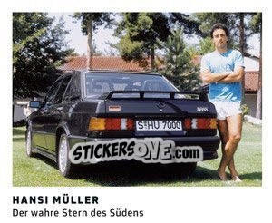 Figurina Hansi Müller - 11 Freunde - Fussball Klassiker - Juststickit