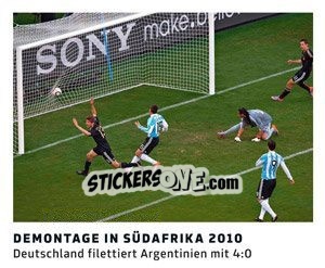 Sticker Demontage in Südafrika 2010 - 11 Freunde - Fussball Klassiker - Juststickit