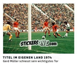 Cromo Titel in Eigenen Land 1974 - 11 Freunde - Fussball Klassiker - Juststickit