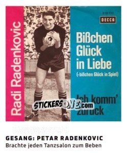 Sticker Gesang: Petar Radenkovic - 11 Freunde - Fussball Klassiker - Juststickit