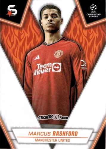 Sticker Marcus Rashford - UEFA Club Competitions Superstars 2023-2024
 n. 98 - Topps