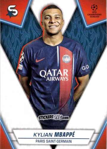 Figurina Kylian Mbappé - UEFA Club Competitions Superstars 2023-2024
 n. 111 - Topps