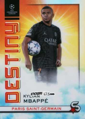 Figurina Kylian Mbappé - UEFA Club Competitions Superstars 2023-2024
 n. DE-4 - Topps