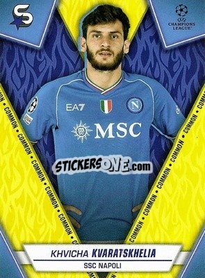 Sticker Khvicha Kvaratskhelia - UEFA Club Competitions Superstars 2023-2024
 n. 161 - Topps