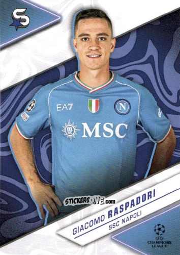 Cromo Giacomo Raspadori - UEFA Club Competitions Superstars 2023-2024
 n. 162 - Topps