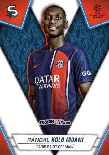 Sticker Randal Kolo Muani - UEFA Club Competitions Superstars 2023-2024
 n. 184 - Topps
