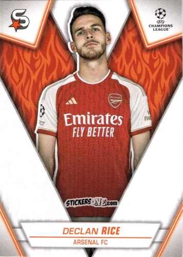 Sticker Declan Rice - UEFA Club Competitions Superstars 2023-2024
 n. 13 - Topps