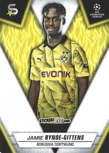 Figurina Jamie Bynoe-Gittens - UEFA Club Competitions Superstars 2023-2024
 n. 26 - Topps