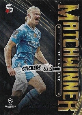 Sticker Erling Haaland - UEFA Club Competitions Superstars 2023-2024
 n. MW-10 - Topps