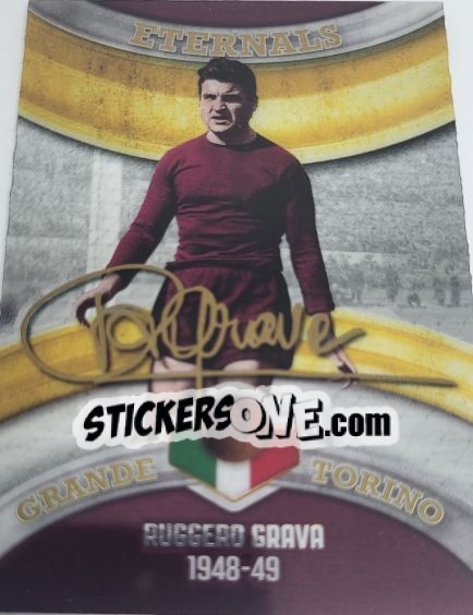 Sticker RUGGERO GRAVA - GRANDE TORINO & GRANATA HEROES
 n. 16 - Mundicromo