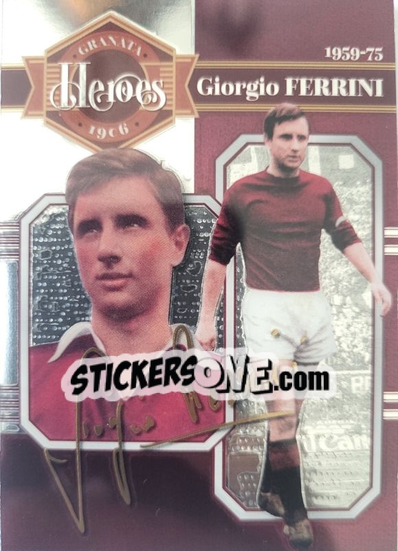 Sticker GIORGIO FERRINI - GRANDE TORINO & GRANATA HEROES
 n. 19 - Mundicromo