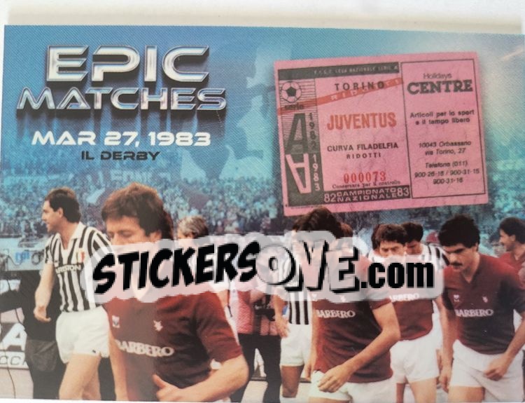 Sticker MAR 27, 1983 IL DERBY - GRANDE TORINO & GRANATA HEROES
 n. 40 - Mundicromo