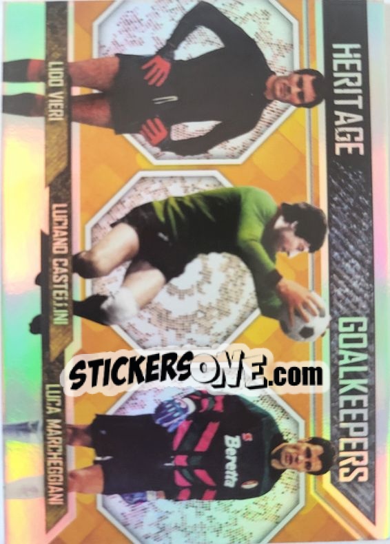 Sticker LIDO VIERI / LUCIANO CASTELLINI / LUCA MARCHEGGIANI - GRANDE TORINO & GRANATA HEROES
 n. 42 - Mundicromo