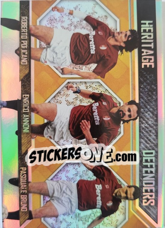 Sticker ROBERTO POLICANO / ENRICO ANNONI / PASQUALE BRUNO - GRANDE TORINO & GRANATA HEROES
 n. 43 - Mundicromo