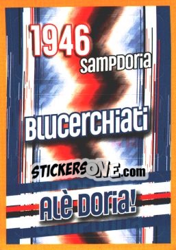 Sticker SAMPDORIA 1946 - BLUCERCHIATI - ALE' DORIA!