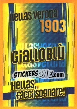 Sticker HELLAS VERONA 1903 - GIALLOBLU' - HELLAS, FACCI SOGNARE!
