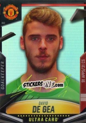 Sticker David De Gea - Manchester United 2013-2014. Trading Cards n. 2 - Panini