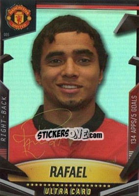 Sticker Rafael da Silva - Manchester United 2013-2014. Trading Cards n. 5 - Panini