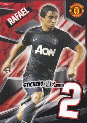 Sticker Rafael da Silva - Manchester United 2013-2014. Trading Cards n. 6 - Panini