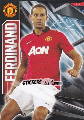Sticker Rio Ferdinand - Manchester United 2013-2014. Trading Cards n. 13 - Panini