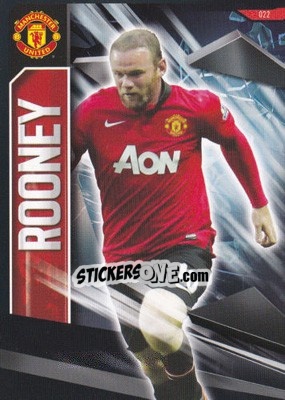 Sticker Wayne Rooney - Manchester United 2013-2014. Trading Cards n. 22 - Panini