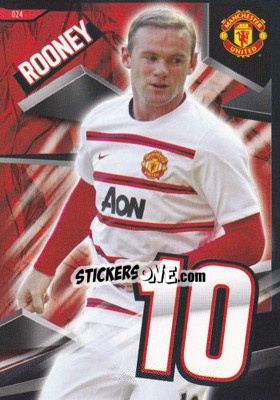 Sticker Wayne Rooney - Manchester United 2013-2014. Trading Cards n. 24 - Panini