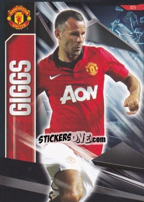 Sticker Ryan Giggs - Manchester United 2013-2014. Trading Cards n. 25 - Panini