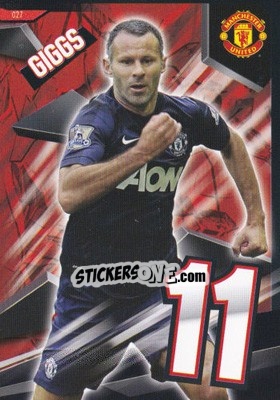 Sticker Ryan Giggs - Manchester United 2013-2014. Trading Cards n. 27 - Panini