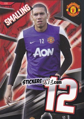 Sticker Chris Smalling - Manchester United 2013-2014. Trading Cards n. 30 - Panini