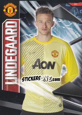 Sticker Anders Lindegaard - Manchester United 2013-2014. Trading Cards n. 31 - Panini