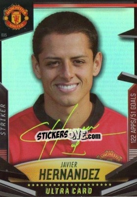 Sticker Javier Hernandez - Manchester United 2013-2014. Trading Cards n. 35 - Panini