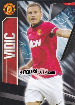 Sticker Nemanja Vidic - Manchester United 2013-2014. Trading Cards n. 37 - Panini
