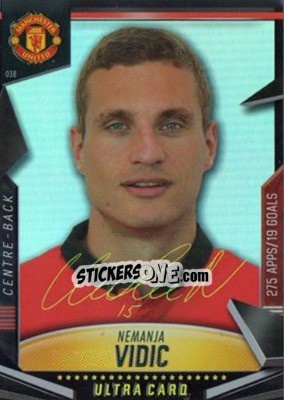 Sticker Nemanja Vidic - Manchester United 2013-2014. Trading Cards n. 38 - Panini