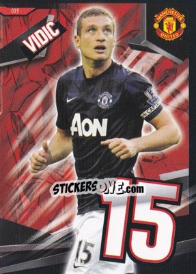 Sticker Nemanja Vidic - Manchester United 2013-2014. Trading Cards n. 39 - Panini