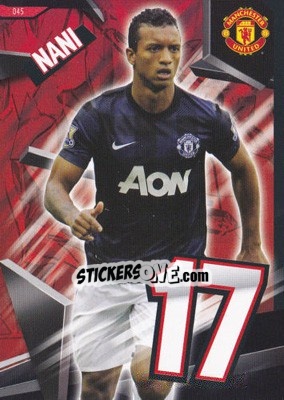 Sticker Nani - Manchester United 2013-2014. Trading Cards - Panini