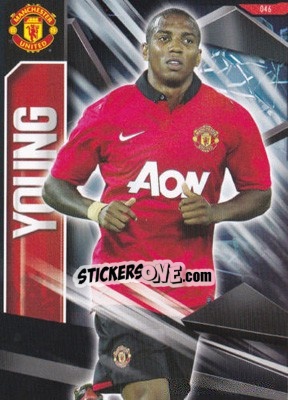 Sticker Ashley Young - Manchester United 2013-2014. Trading Cards n. 46 - Panini